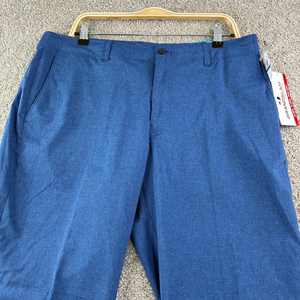 Grandslam Performance Mens Blue Stretch 360 Active Waistband Golf Pants Golfcore